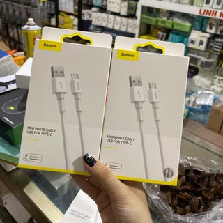 Cáp sạc nhanh ip ss Baseus dây nhựa to 3A mini white