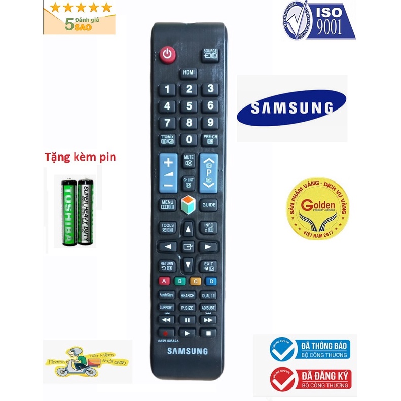 REMOTE ĐIỀU KHIỂN TIVI SAMSUNG SMART DÀI AA59-00582A -chính hãng  -ĐIỀU KHIỂN TỪ XA TIVI SAMSUNG DÀI AA59-00582A