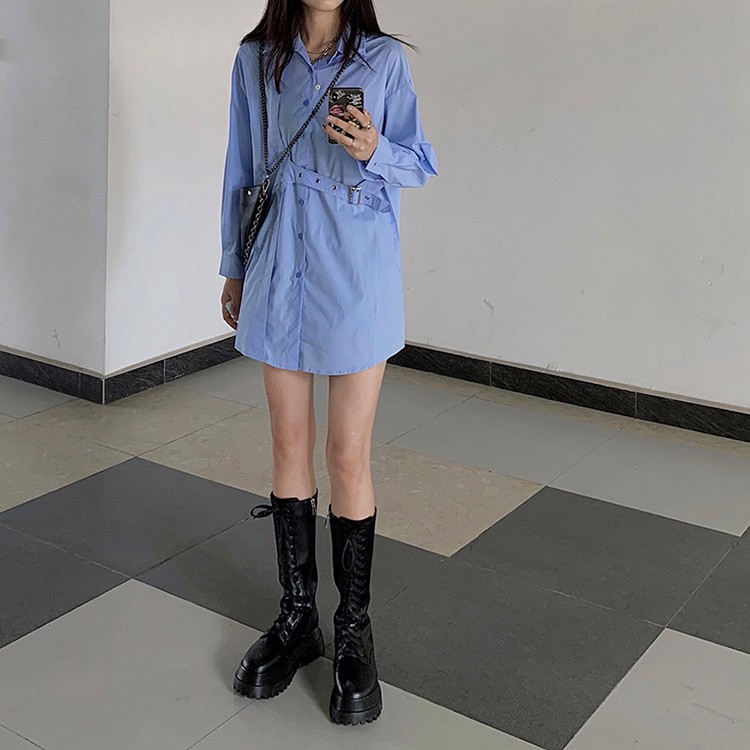 Áo Sơ Mi Dài Tay Cổ Bẻ Thời Trang Hàn Quốc Cho Nữ