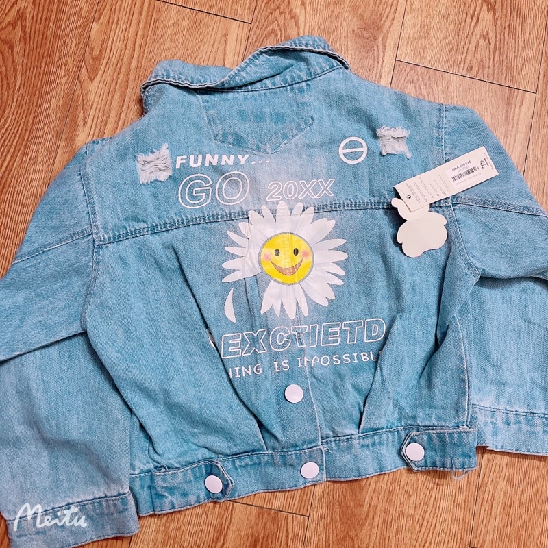 Áo khoác bò cho bé gái khoác jean cho bé size đại