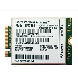 Card wwan sierra gobi 5000 bắt sóng 3g/4g lte em7355 cho laptop chuẩn ngff/m.2 dw5808e lt4111 04x6038