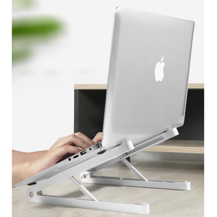 Giá đỡ laptop macbook để bàn gấp gọn dễ dàng điều chỉnh độ cao hỗ trợ tản nhiệt - Trùm Phụ Kiện