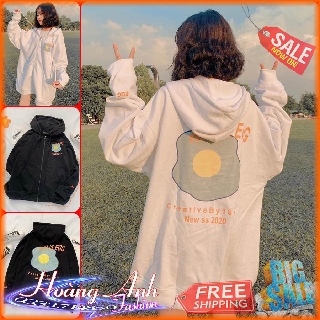 FREESHIP_ÁO HOODIE - ÁO KHOÁC NỈ NGOẠI This is Egg (HD1260 - Hình Trứng Ốp La - Kèm Ảnh Thật)