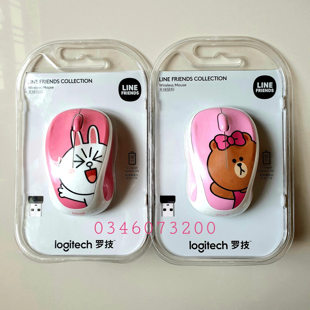 [Mã ELMS5 giảm 7% đơn 300K] Chuột ko dây Logitech Line Friends Collection