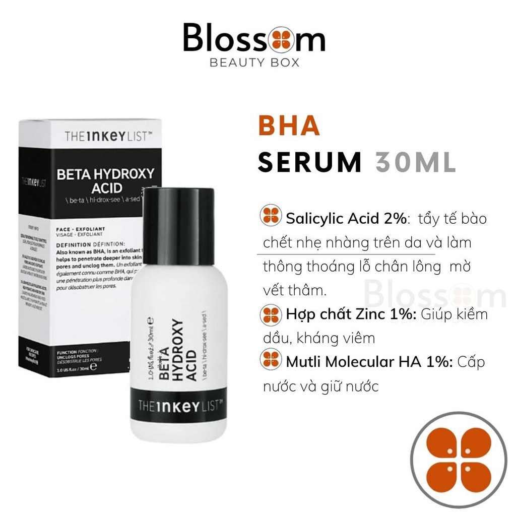 [Sephora US] Serum Tinh chất tẩy tế bào chết Beta Hydroxy Acid INKEY LIST BHA