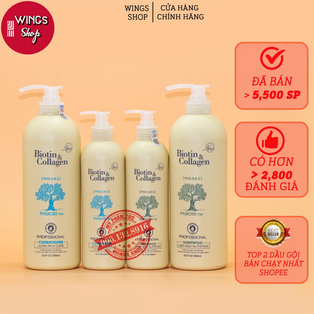 🛑FreeShip🛑Cặp Dầu Gội Xả Biotin Collagen Trắng 1000ml | Giảm Rụng Tóc,Phục Hồi Tóc Khô Xơ, Hư Tổn | Hàng Chính Hãng | BigBuy360 - bigbuy360.vn