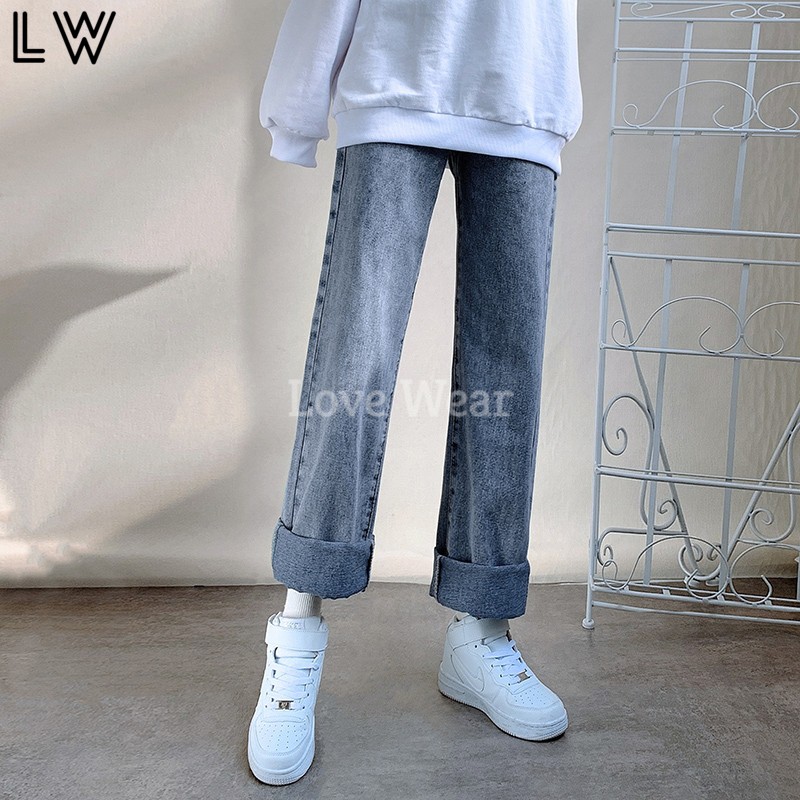 Quần Jean Nữ,baggy, quan jeans, Ống Suông Rộng, NS-01 Cao Cấp - Phong cách Hàn Quốc