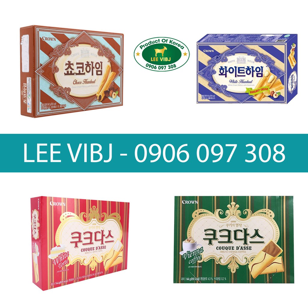 Bánh Quy Kem Couque D'asse Crown Hàn Quốc Các Vị