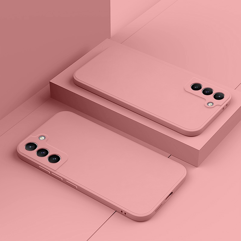 Ốp Điện Thoại Silicon Dẻo Mềm Dáng Vuông Sang Trọng Cho Samsung S22 Plus Note 20 Ultra 10 Pro 9 8