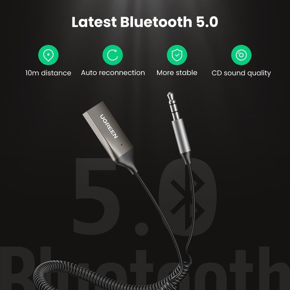 Bộ thu Bluetooth 5.0 tích hợp mic đàm thoại CHÍNH HÃNG UGREEN 70601