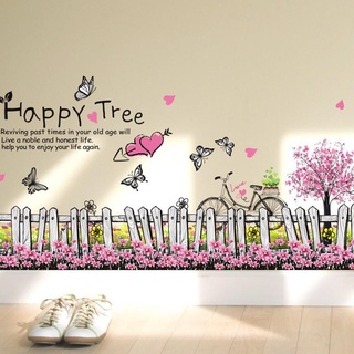 Decal dán chân tường - hàng rào hoa - xl7080 zooyoo