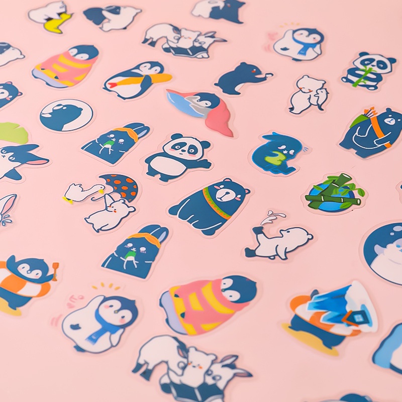 Miếng Dán Trang Trí Bằng PVC Hình Động Vật Hoạt Hình Chống Thấm Nước