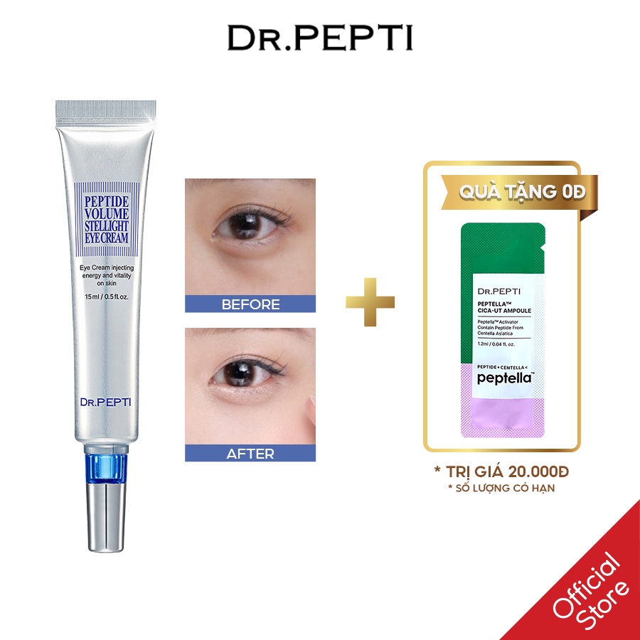 [Mã FMCGMALL giảm 8% đơn từ 250K] Kem dưỡng da vùng mắt TẾ BÀO GỐC Dr.PEPTI PEPTIDE VOLUME STELLIGHT EYECREAM - 15ml