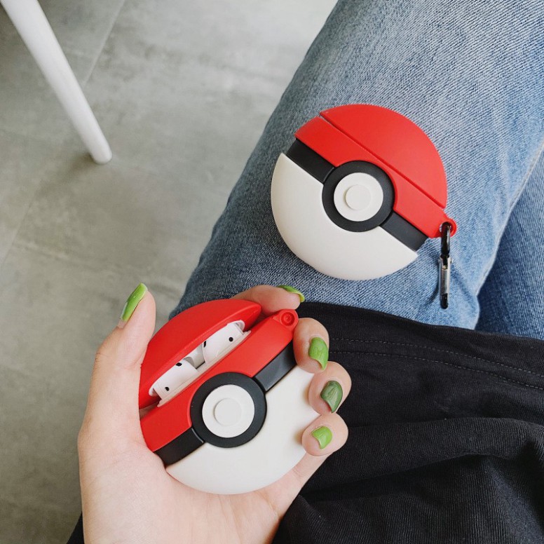 Case Airpod 2, pro Ốp tai nghe bluetooth Vỏ đựng tai nghe Airpods silicon nhập khẩu [POKEMON, POKEBALL]_SinSoShop