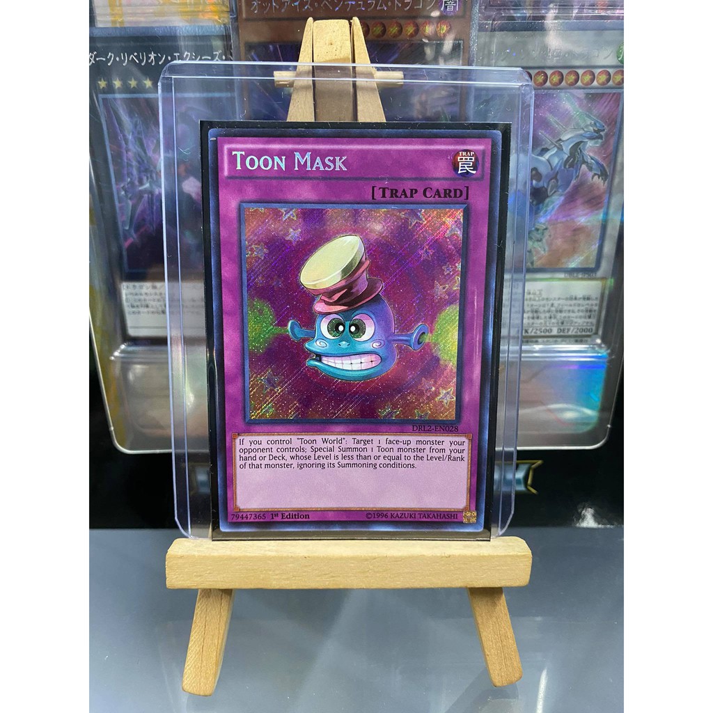 [ Dưa Hấu Yugioh ] Lá bài thẻ bài Toon Mask - Secret Rare - Tặng bọc bài nhựa bảo quản