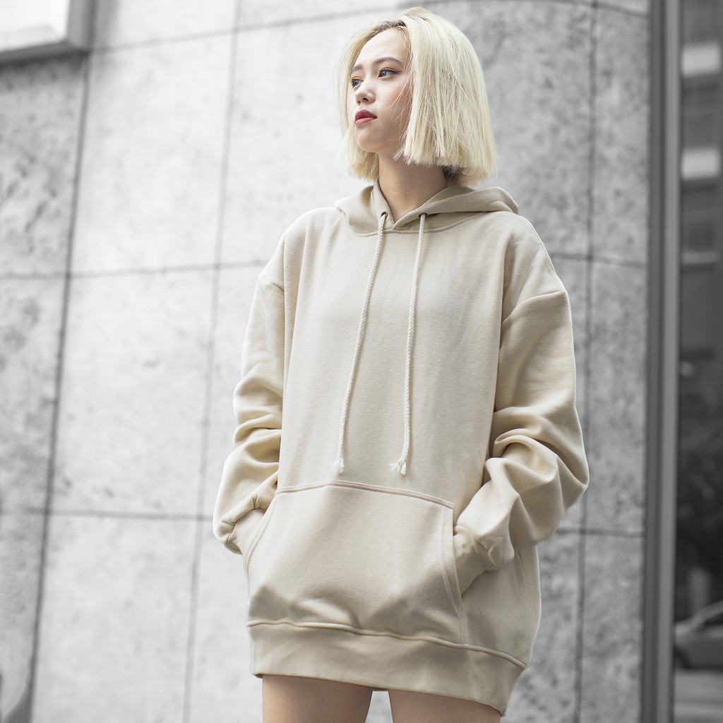 Áo Hoodie Basic Màu Tan