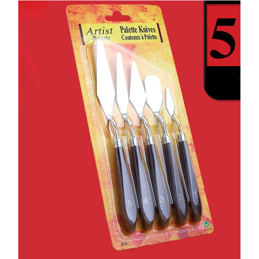 Bay pha màu acrylic, bay lấy màu, bay trộn màu cán nâu loại tốt