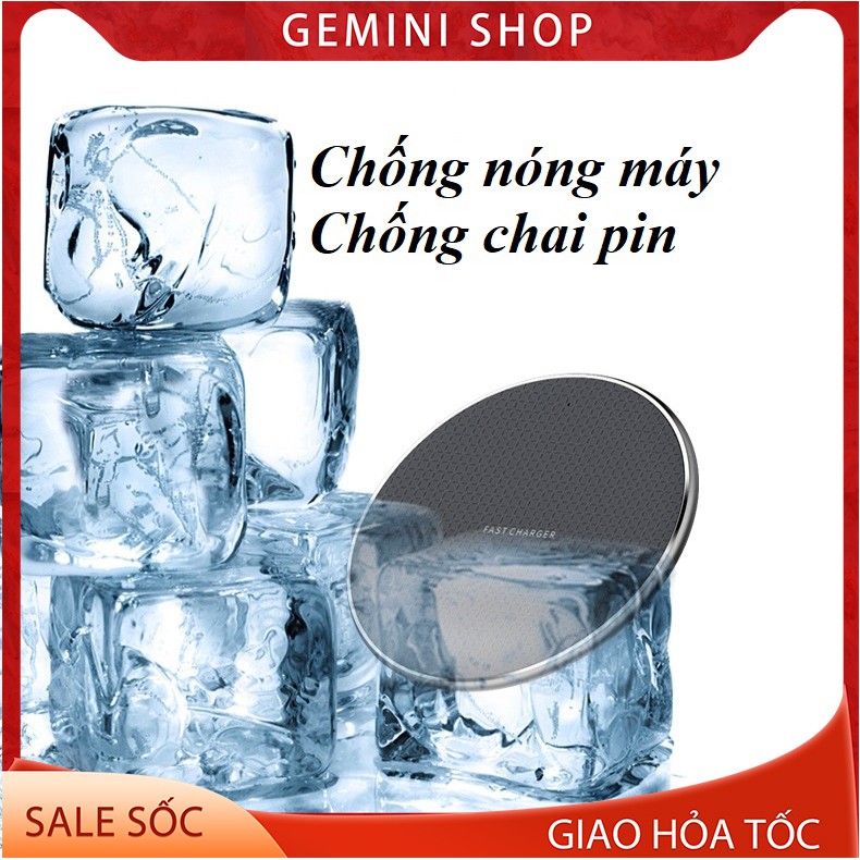 Đế sạc nhanh không dây 10W K8 siêu mỏng chống nóng chống chai pin GEMINI SHOP