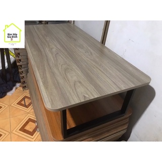 Bàn Xếp Vân Gỗ MDF 50*1m cao 35 màu sắc Trắng, Đen, Nâu