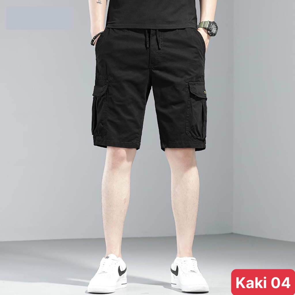 Quần short đùi kaki nam túi hộp màu xám trơn cao cấp kiểu dáng thể thao lửng, quần sóc nam đẹp ADO5 nhiều mẫu mới