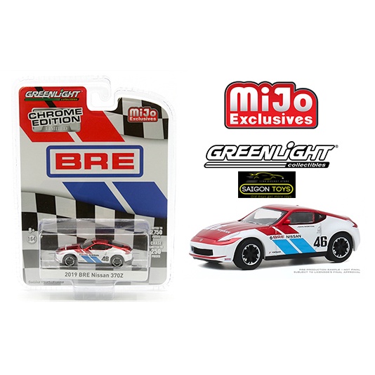 Chrome Edition 2019 BRE Nissan 370Z - Xe mô hình tĩnh Greenlight 1:64 Độc quyền Mijo Limited - Xe đúc kim loại