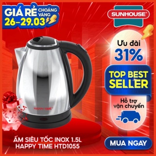 Ấm Siêu Tốc Inox , Bình Đun Nước Siêu Tốc SunHouse