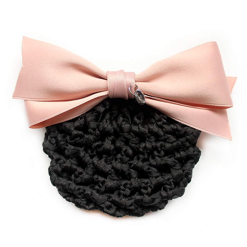 Kẹp tóc túi lưới búi tóc đính nơ thời trang