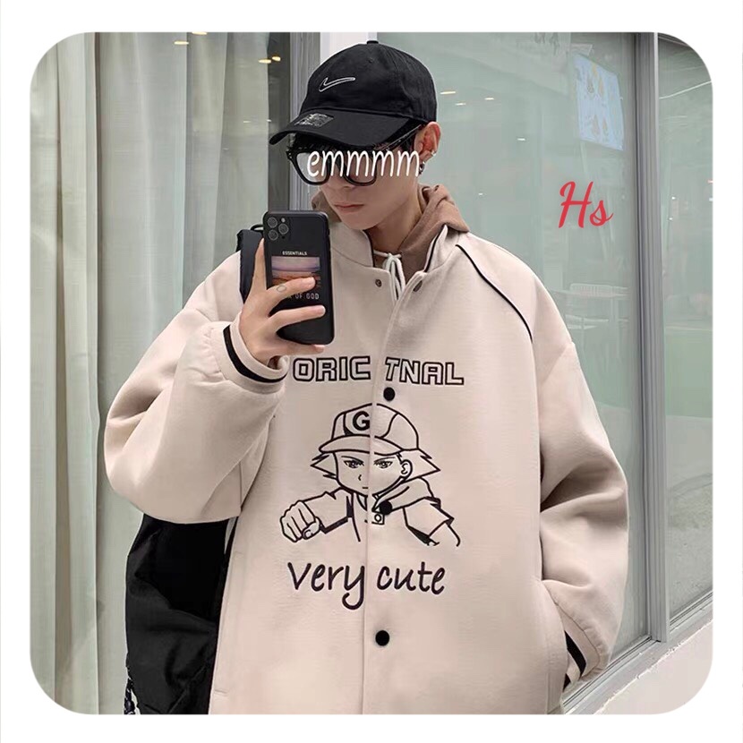 Áo khoác bomber nam nữ , áo khoác nỉ unisex dáng rộng form hàn quốc cao cấp hàng loại I | BigBuy360 - bigbuy360.vn