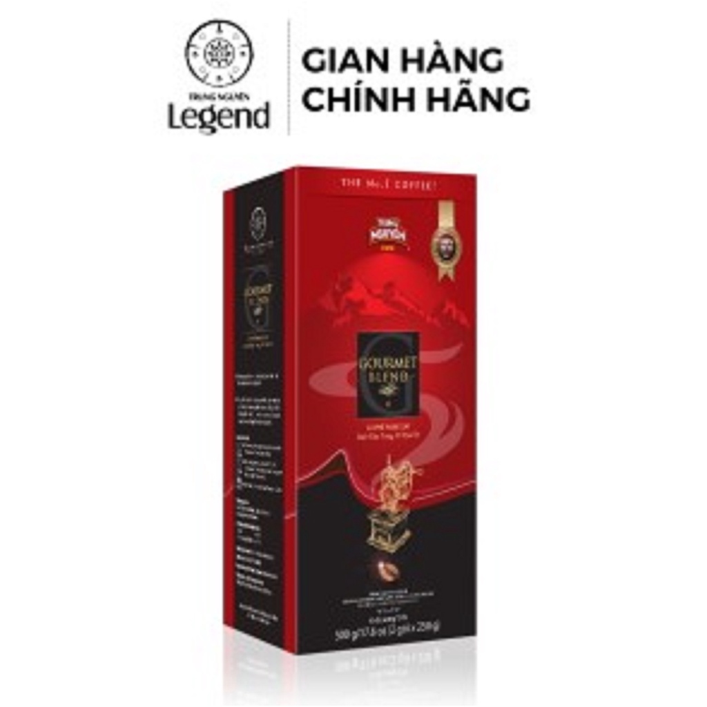 [Trung Nguyên Legend Official ] Cà phê Gourmet Blend - Rang Xay (Arabica, Robusta, Cherry và Catimor) - Hộp 500gr