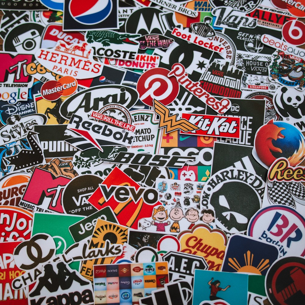 SET 100 STICKER CHỦ ĐỀ LOGO