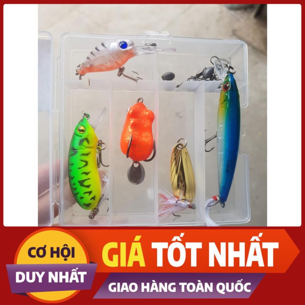 [ Xả Nhanh] Bộ combo mồi lure đủ 5 tầng nước kèm hộp đựng