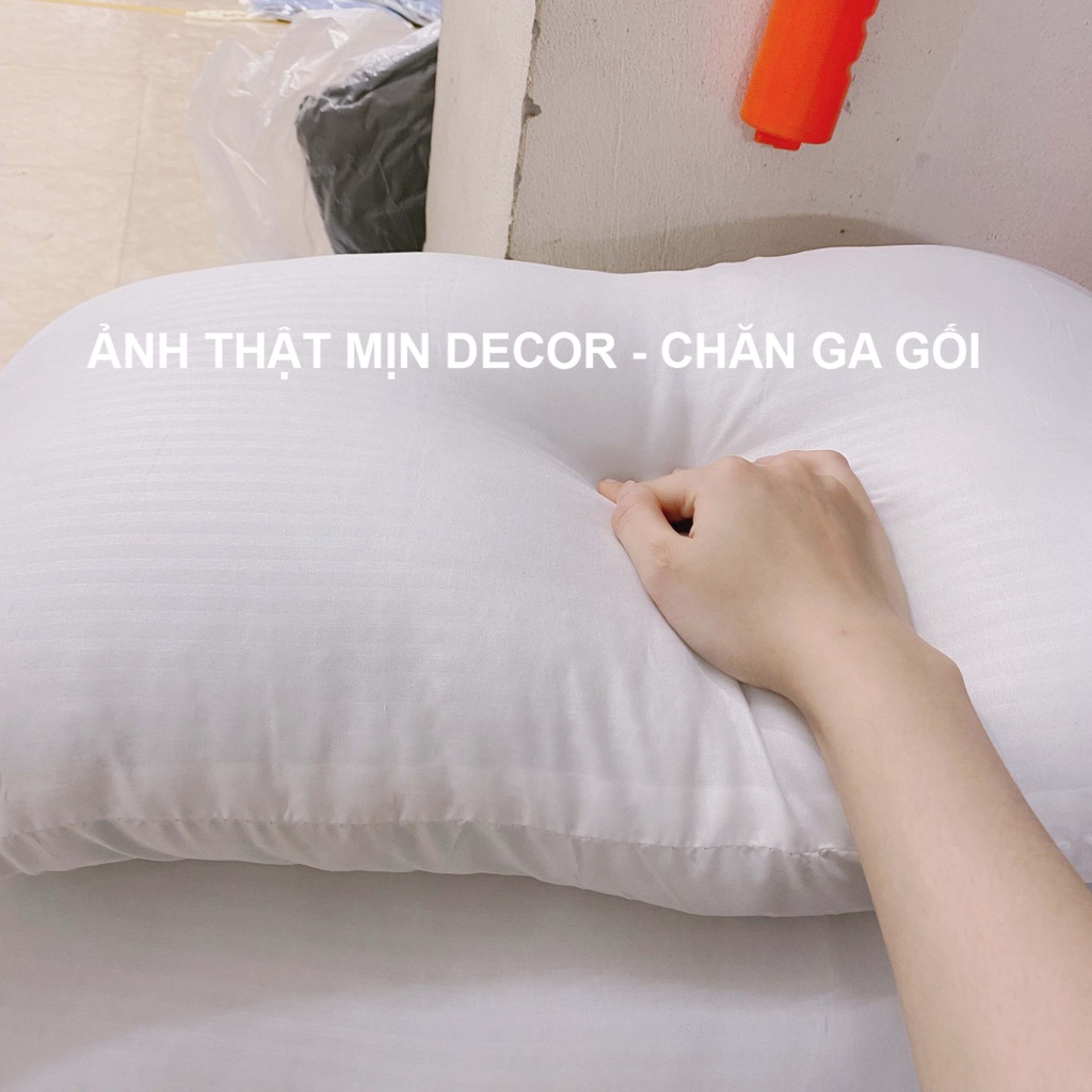 Ruột gối cotton dáng cao MỊN DECOR, đôi ruột gối meo meow xuất Italy cao cấp mềm mại êm ái (video ảnh thật)