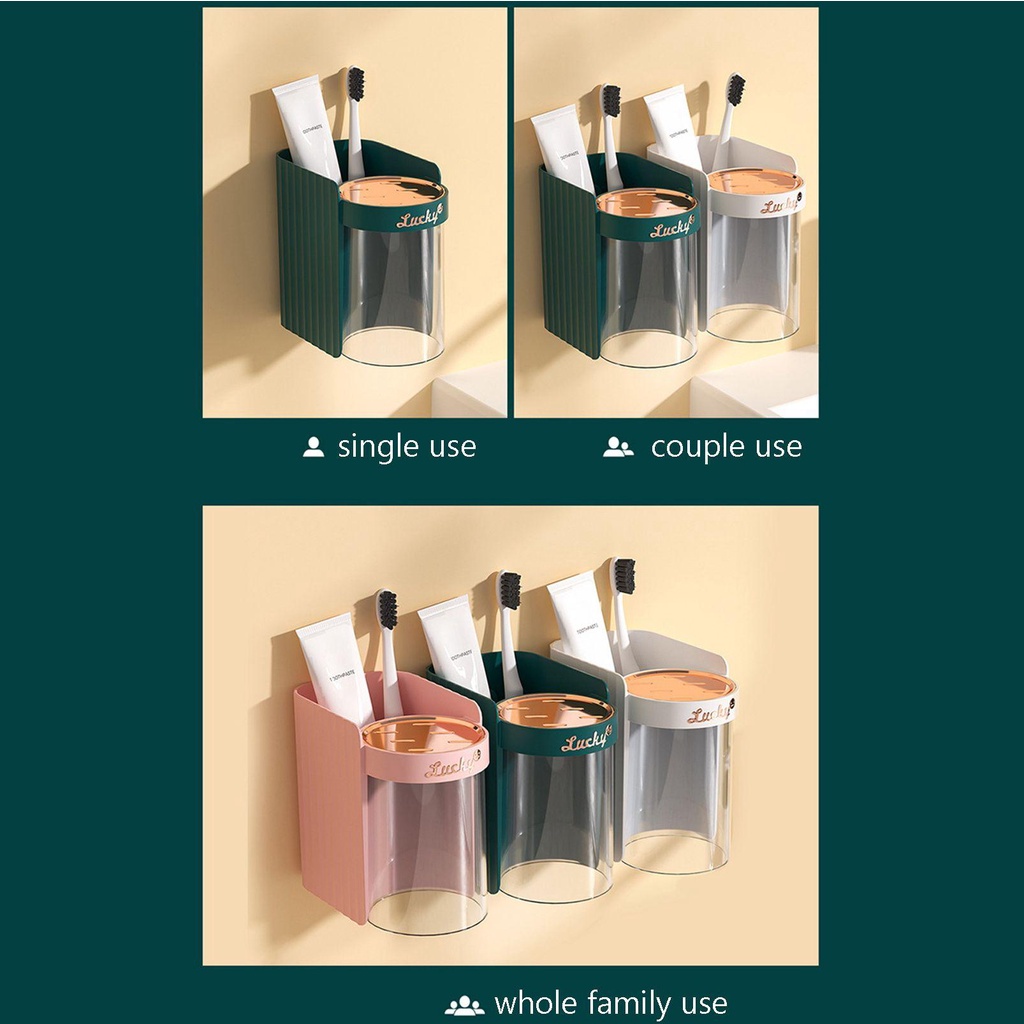 JARRED Giá Đỡ Bàn Chải Đánh Răng Hít Tường Siêu Bền Tiết Kiệm Không Gian Thời Trang