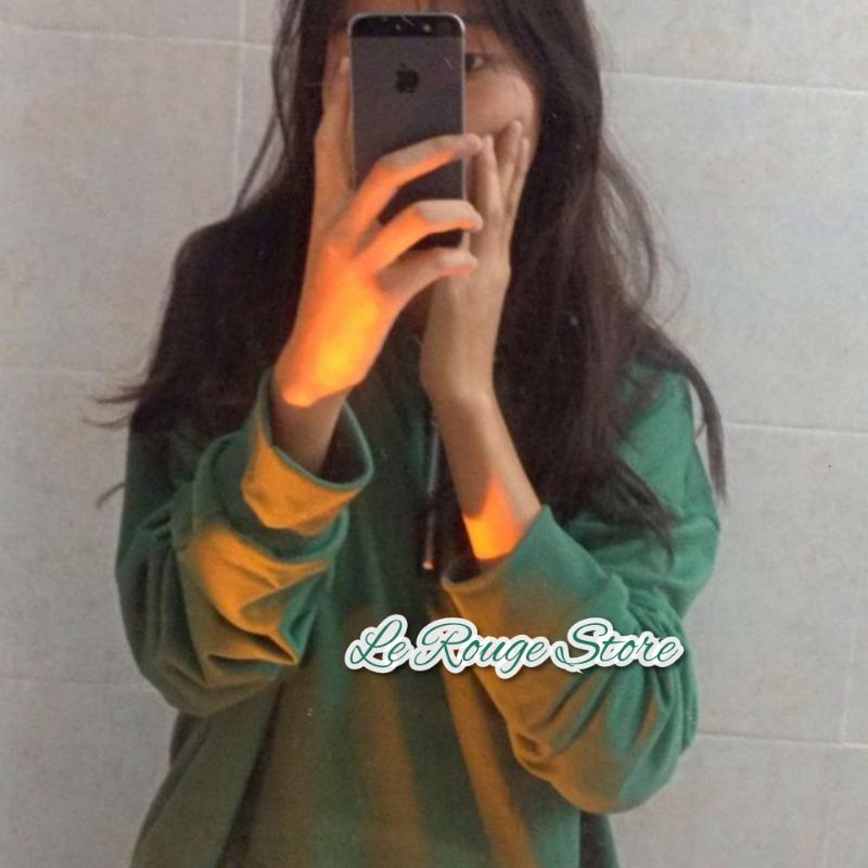 (ORDER) Áo sweater nỉ polo màu xanh lá trơn màu bo tay ulzzang học sinh có size local brand (ảnh thật) | BigBuy360 - bigbuy360.vn