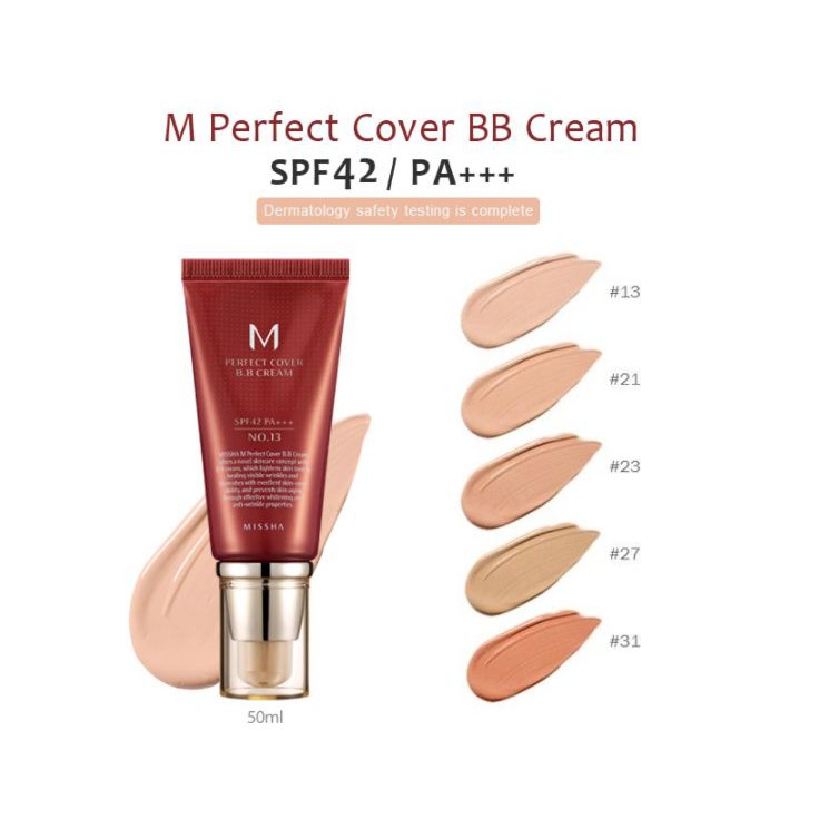 Kem BB Missha 50ml SPF42 PA + + + Che Phủ Hoàn Hảo
