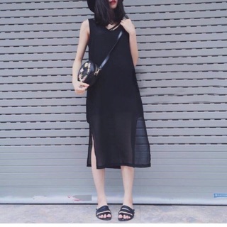 #maxi #đan #chéo #xẻ #tà