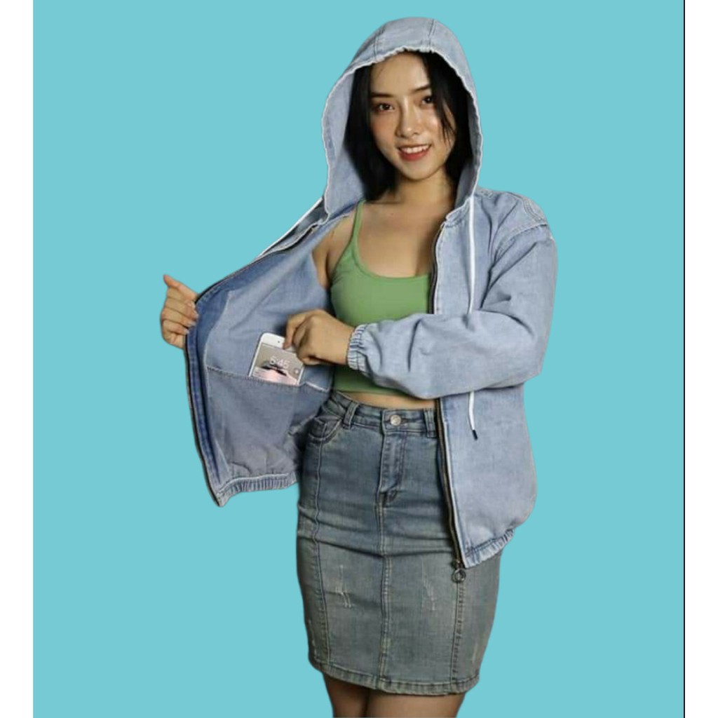 Áo khoác Jean nữ thêu lưng MS012