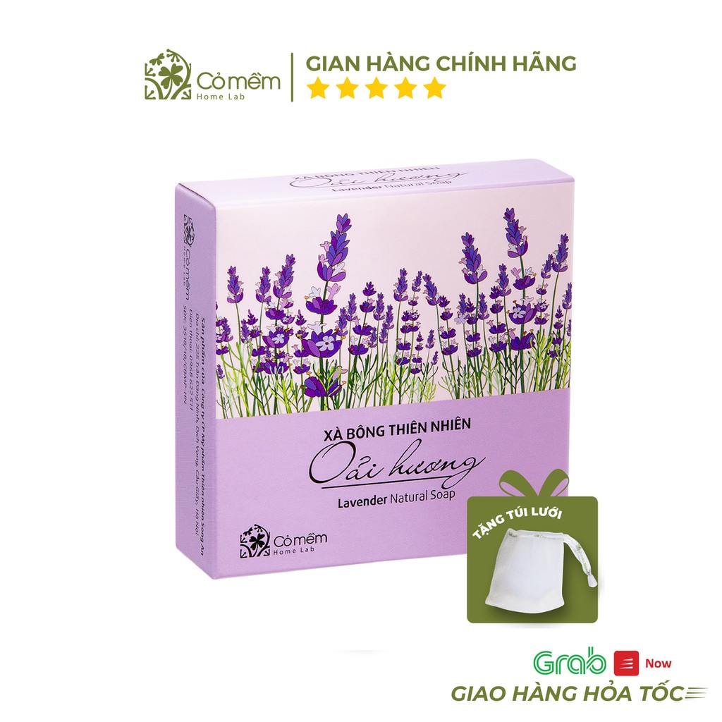 Xà bông Tắm Và Rửa Mặt Thiên Nhiên Oải Hương Lavender Thư giãn Cỏ Mềm 90g