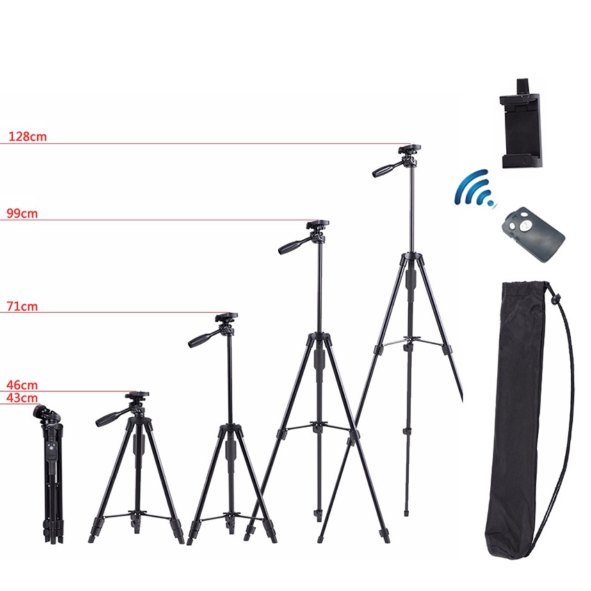 [Chân chụp ảnh] Chân đế Tripod Bluetooth cho điện thoại và máy ảnh TTX - 6218 (Kèm túi đựng và remote bluetooth)