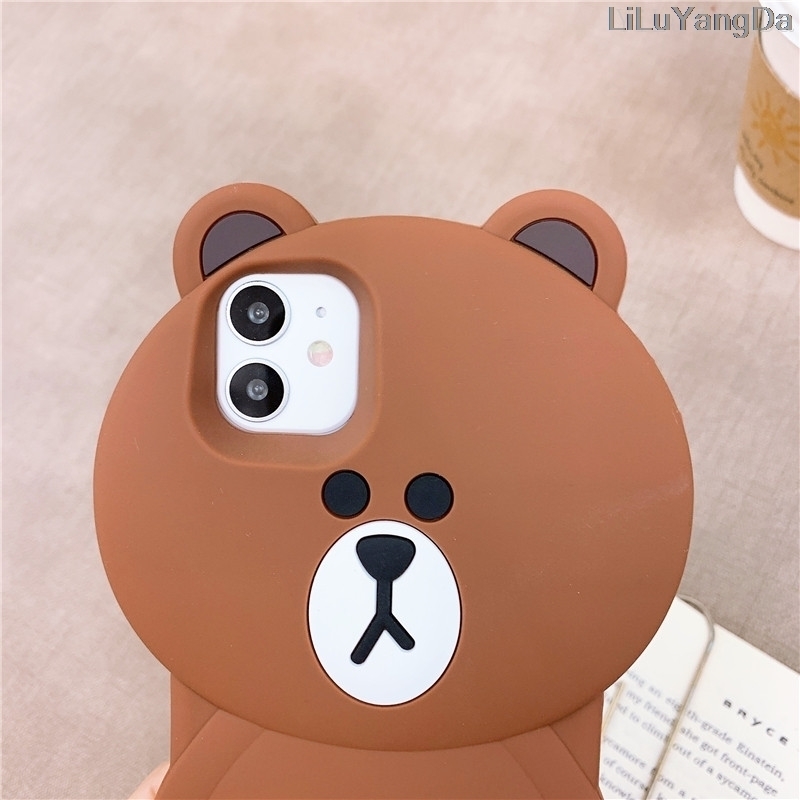 Dễ Thương Ốp Điện Thoại Silicon Mềm Hình Gấu Hoạt Hình Cho iphone 6 6s 7 8 plus x xr xs max 11 12 13 14 15 pro max se 2020