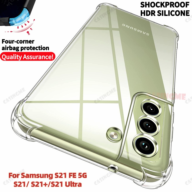Ốp Điện Thoại Silicon Trong Suốt Có Túi Khí Chống Sốc Cho Samsung Galaxy S23 S22 S21 FE 5G S21FE S20 FE S20 Ultra Plus 5G