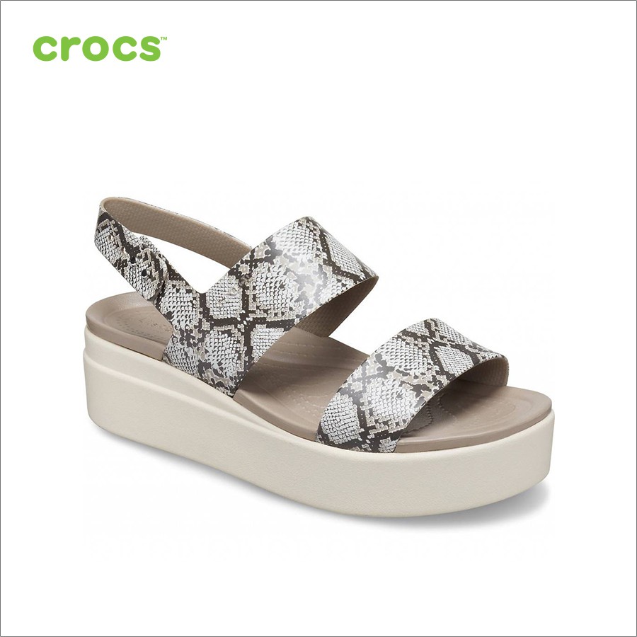 Giày Xăng Đan Nữ Crocs Brooklyn Multi/Stucco 206453-93T