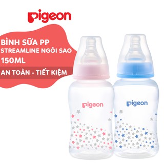 Bình Sữa PP Streamline Hình Ngôi Sao Hồng/Xanh Pigeon 150ml (S)