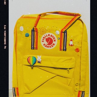 Balo Kanken Yellow Rainbow