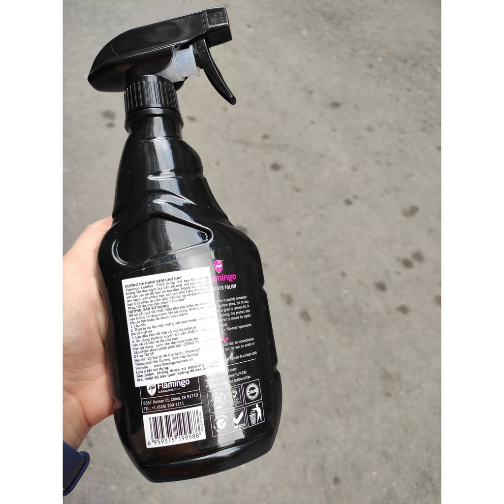 Chai xịt dưỡng da dạng kem Flamingo siêu sạch chính hãng -500ml.
