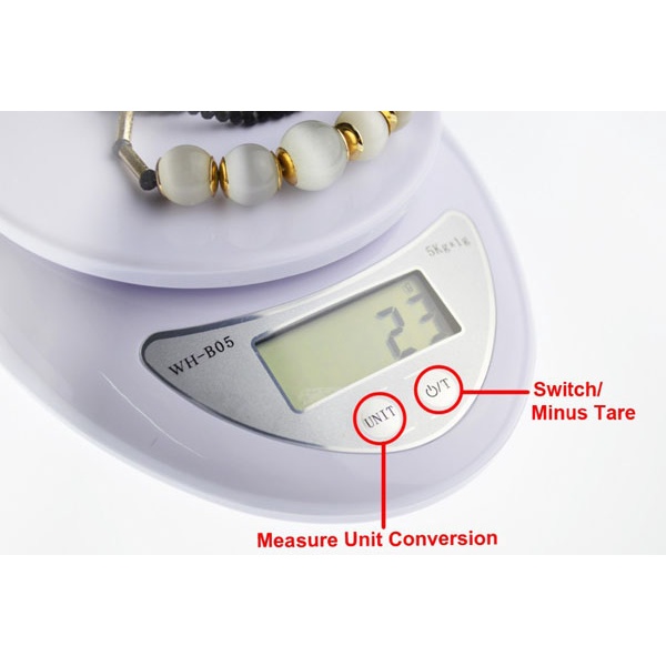 Cân Điện Tử Nhà Bếp Mini Electronic Kitchen Scale Cân Thực Phẩm 5Kg – 1G Kèm Pin