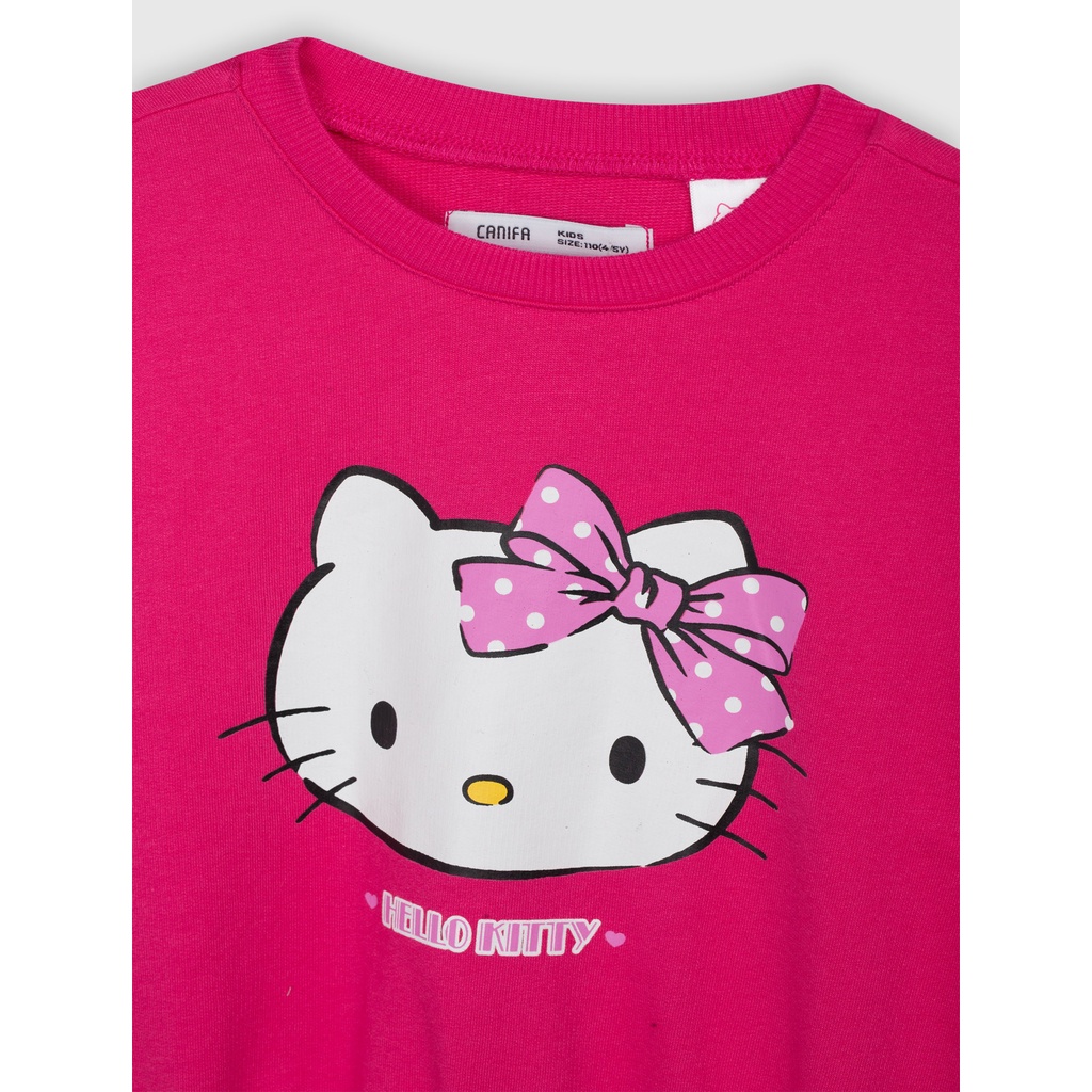 Áo bé gái CANIFA chất nỉ in hình Hello Kitty dễ thương - 1TW20W006