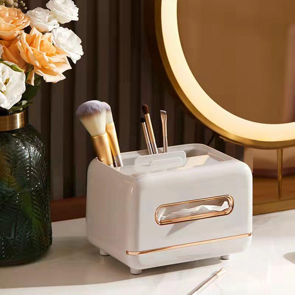 KRNY Hộp Đựng Khăn Giấy Đa Năng Có Vỏ Bọc Bàn Làm Việc