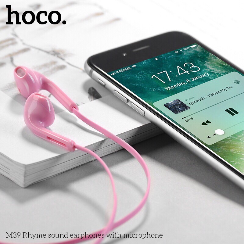 Tai nghe nhét tai Hoco M39 có mic tăng giảm âm lượng chân cắm 3.5