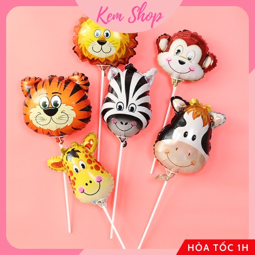 Bóng hình con vật, con thú chủ đề rừng xanh siêu ngộ nghĩnh đáng yêu vui nhộn trang trí sinh nhật cho bé - Kem Shop K228